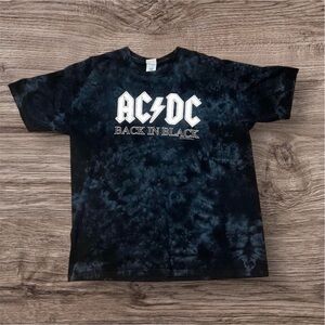 Vintage AC/DC Back in Black Tie-Dye T-Shirt